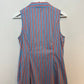 Tuckernuck Pomander Place Striped Lara Dress Shirt Midi Blue Red Cotton Small