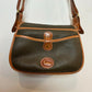 Vintage Dooney and Bourke Horseshoe Bag Crossbody Green All Weather Leather