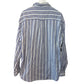 Vintage 90s I.N.C. Blue White Striped Long Sleeve Button Down Large Cotton