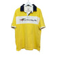 Nautica Retro Sailing Club Polo Yellow White Striped Rugby Cotton XL