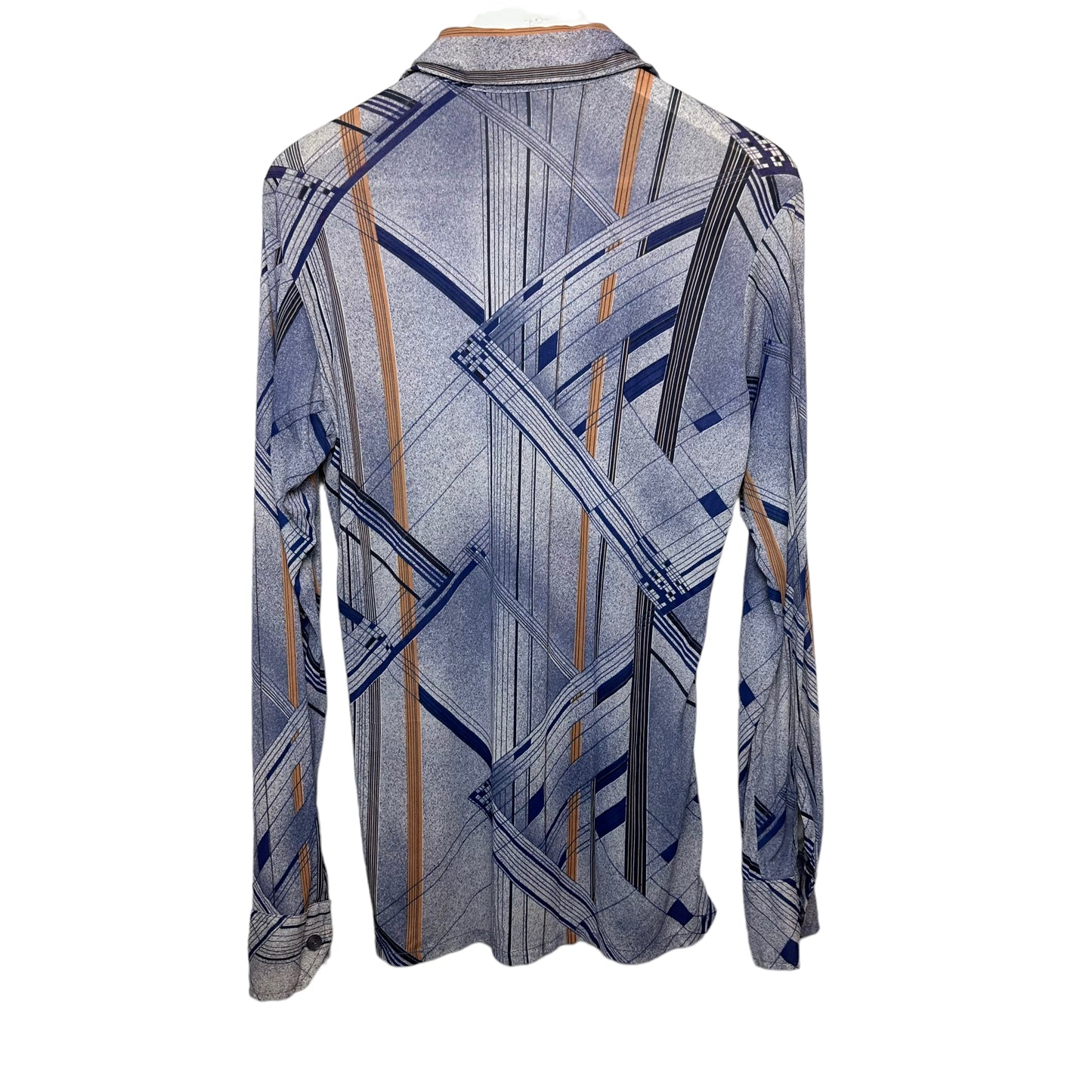 Vintage Bon Homme 70s Dagger Collar Button Down Shirt 16-16 1/2 Disco