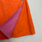 Vintage Andrea Behar Pink and Orange Wrap Skirt Silk Linen 10