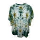 Young Fabulous and Broke Tie Dye Blouse Top Blue Green Small