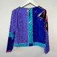 Vintage 80s Hal Ferman Coordinating Set Blouse and Skirt Set Jewel Tone Geometric 10