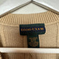 Vintage 90s Izod Club Sweater Vest Chunky Cable Knit Tan