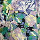 Vintage Laura Ashley Floral Pants Pull On High Rise Large Purple Green Cotton