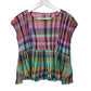 Anthropologie Holding Horses Mina Plaid Blouse Top Colorful Gauzey Cotton Small