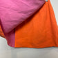 Vintage Andrea Behar Pink and Orange Wrap Skirt Silk Linen 10