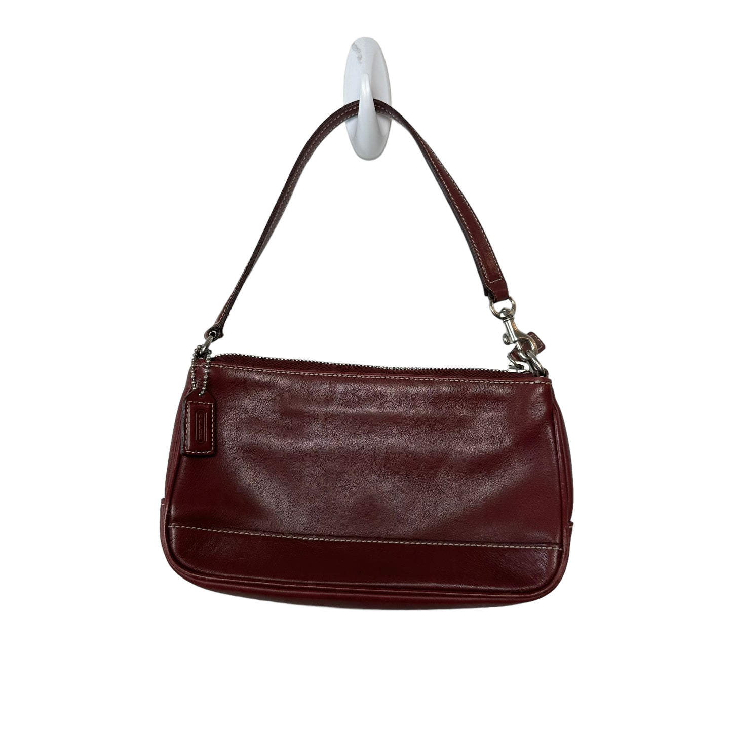 Vintage Coach Y2K Red Leather Mini Shoulder Bag Hampton Wristlet Cranberry 7785