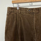 Jos A. Bank Brown Corduroy Pants Trousers Straight Leg Pleat Front Cuffed 38R Mens