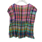 Anthropologie Holding Horses Mina Plaid Blouse Top Colorful Gauzey Cotton Small
