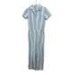 Lacausa Striped Montana Jumpsuit Coveralls Indigo Striped Cotton XS