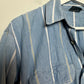 Vintage 90s Lizwear Chambray Denim Striped Long Sleeve Button Down Small