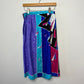 Vintage 80s Hal Ferman Coordinating Set Blouse and Skirt Set Jewel Tone Geometric 10