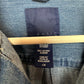 Basic Editions Blue Denim Jean Shirt Button Down Collared Large Cotton