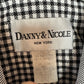 Vintage 80s Danny and Nicole Blazer Dress Black White Gingham 4P Made in the USA