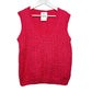 Hand Knit Handmade Pink Chunky Knit Sweater Vest V Neck