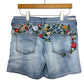 Anthropologie Pilcro and the Letterpress Slim Boyfriend Floral Fruit Embroidered Jean Shorts 27
