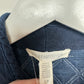 Eileen Fisher Open Front Quilted Jacket Blue Organic Cotton Small