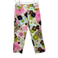 Y2K Talbots Bold Floral Print Cropped Capri Pants High Rise Stretch 2P