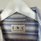 Vintage 90s I.N.C. Blue White Striped Long Sleeve Button Down Large Cotton