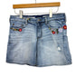 Anthropologie Pilcro and the Letterpress Slim Boyfriend Floral Fruit Embroidered Jean Shorts 27