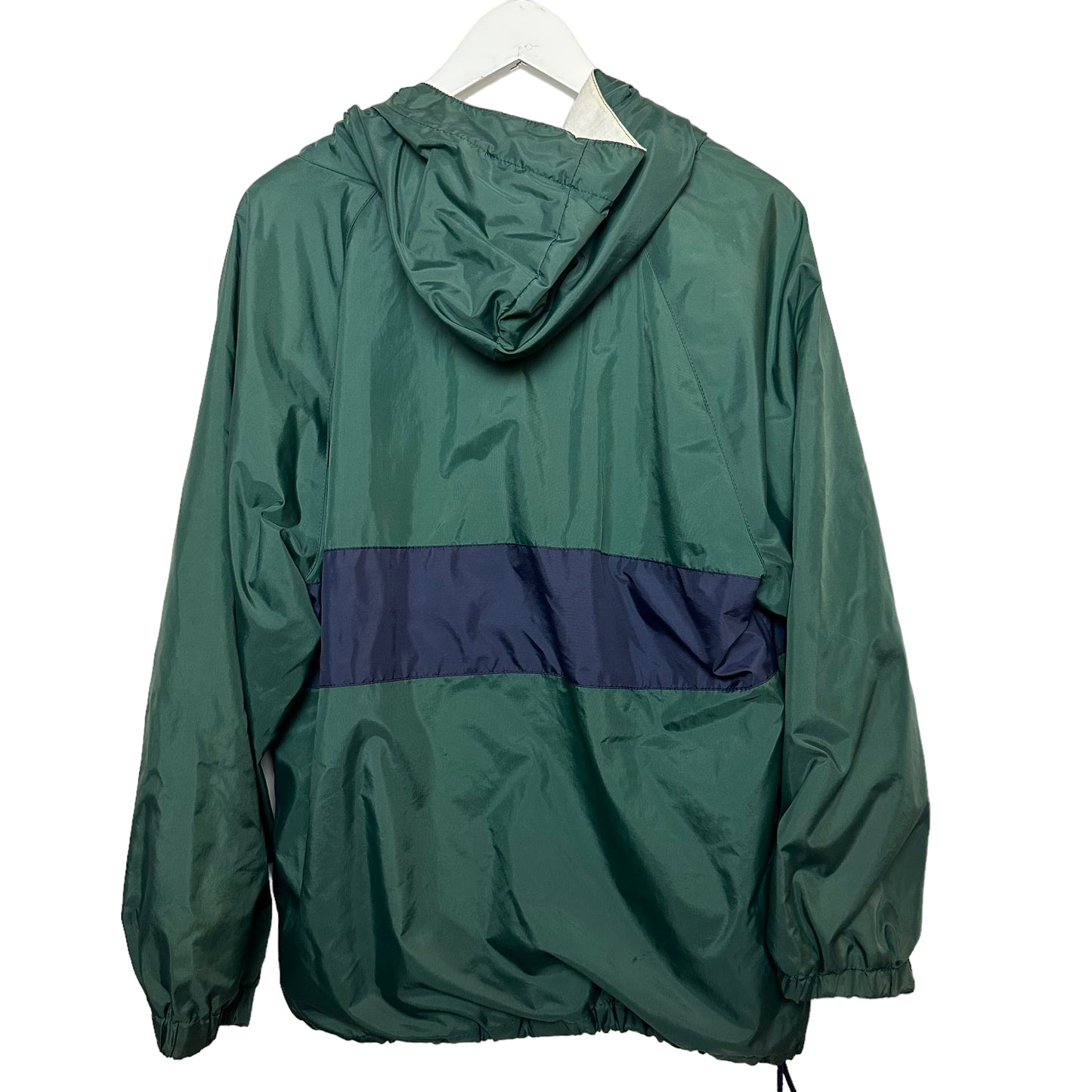 Charles River Ohio University Pullover Windbreaker Navy Blue and Green Color Block XL