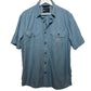 Carhartt Loose Fit Midweight Short Sleeve Shirt Button Down Collared Large Blue