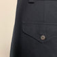 Vintage 90s Ralph Lauren Polo Sport Black Maxi Midi Skirt 8 Cashmere and Wool