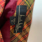 Vintage 90s Nicole Miller Collection Wool Plaid Orange Pants 6 Made in the USA