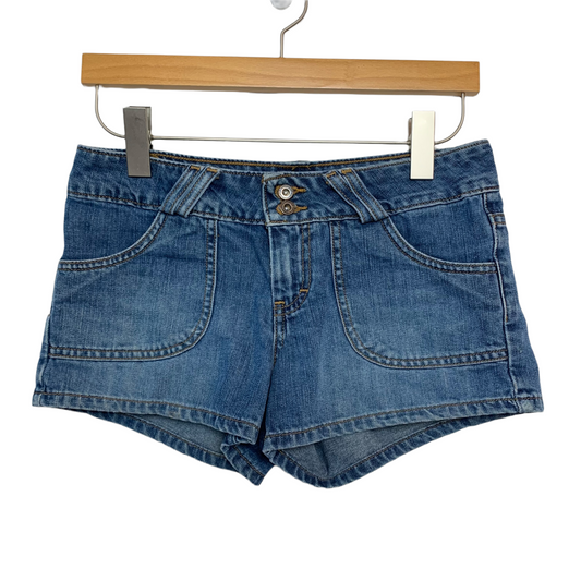 Y2K American Eagle Jean Denim Shorts Low Rise 0