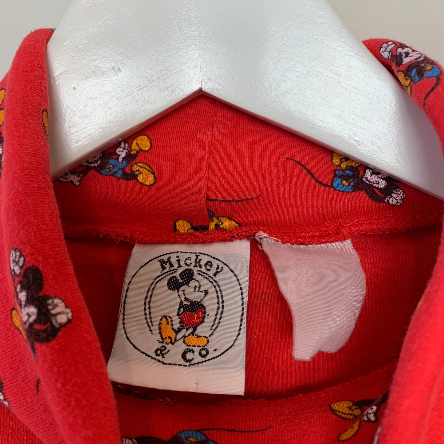 Vintage 90s Mickey and Co Mickey Mouse Red Turtleneck