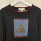 Orvis Christmas Tree Knit Sweater Crewneck Pullover Large
