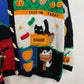 Vintage 90s Eagle's Eye Halloween Cardigan Sweater Hand Knit 3X
