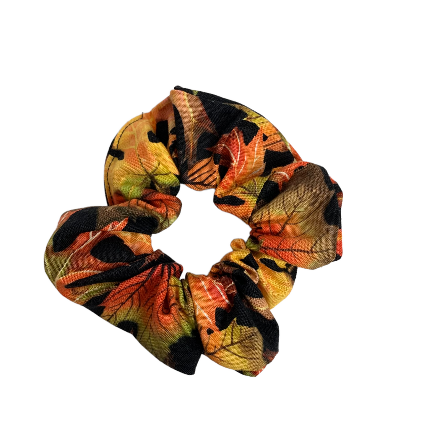Handmade Fall Leaves Scrunchie