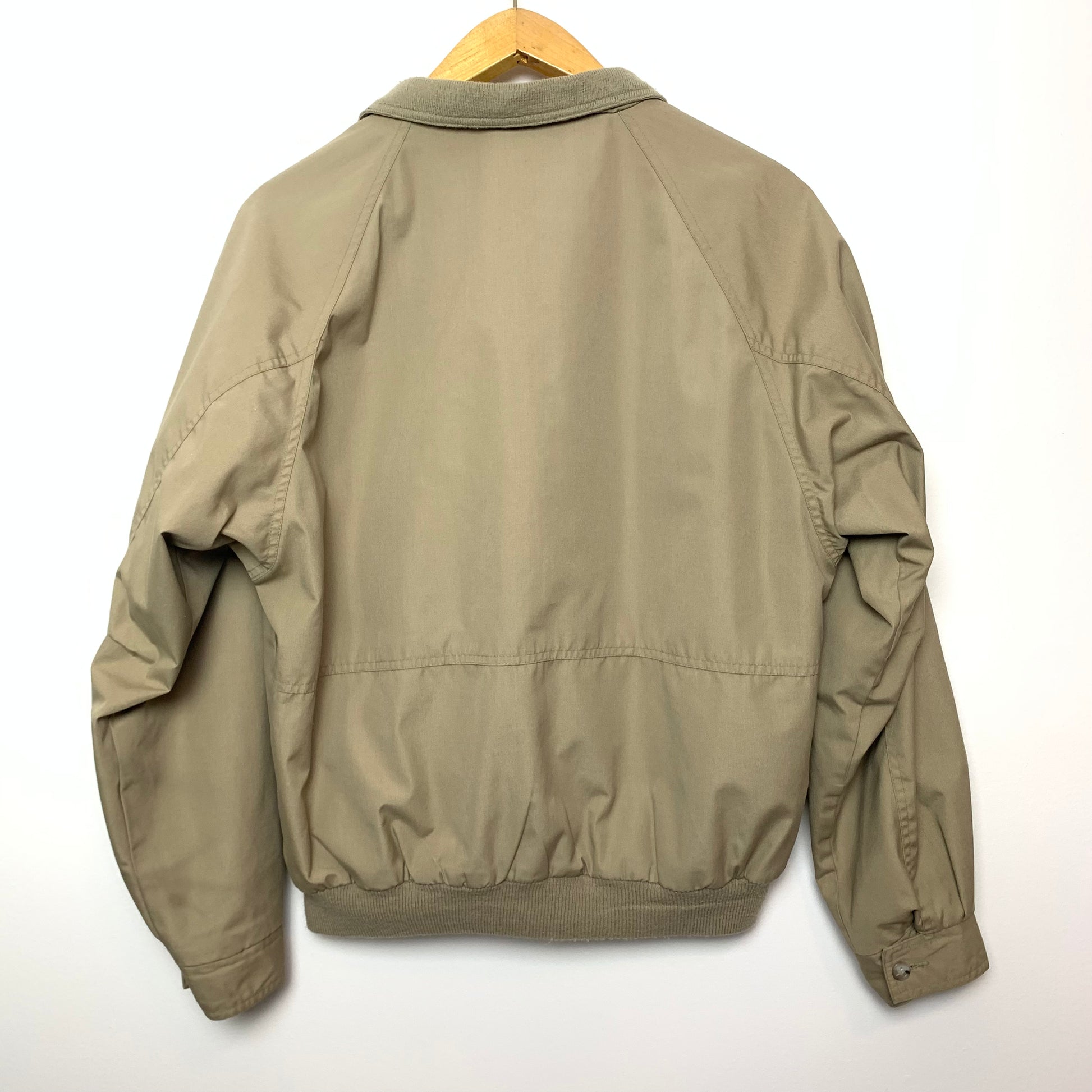 Vintage Eddie Bauer Bomber Jacket Tan Medium Lilac Lawson