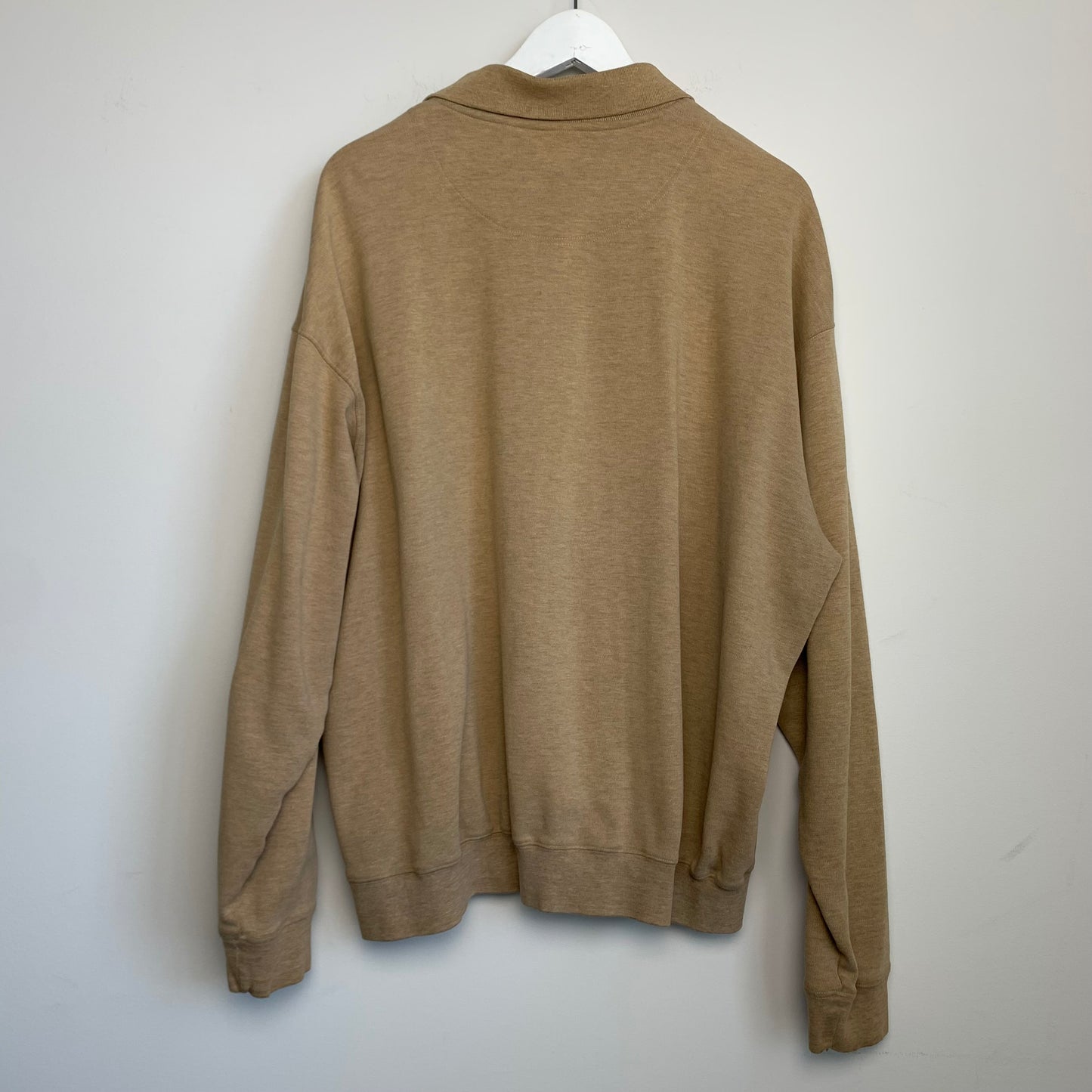 90s Walter Hagen Collared Pullover Polo Sweatshirt Tan Men's XL