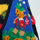 Vintage 90s Eagle's Eye Halloween Cardigan Sweater Hand Knit 3X