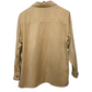 Vintage 90s Talbots Camel Button Down Collared Shirt Shacket Faux Suede SP