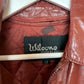 Vintage 80s Wilsons Maroon Leather Cropped Moto Jacket Small