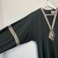 1970s Vanity Fair Black Kaftan Dress Maxi Made in the USA Small Caftan