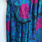 80s Leslie Fay Floral Midi Dress