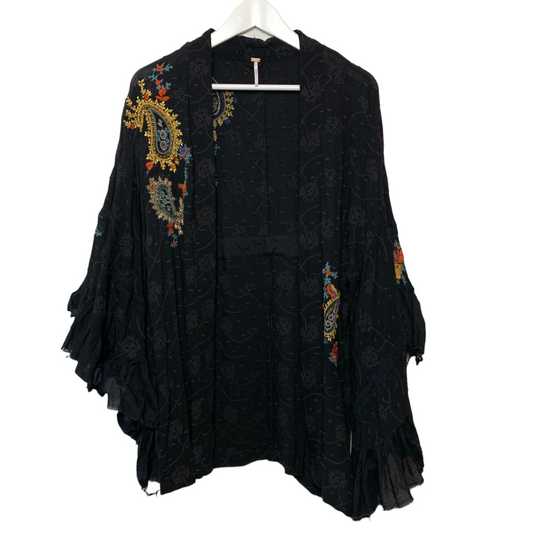 Free People Dottie West Embroidered Kimono Top xs/s