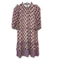 Marie Oliver Bryer Dress High Neck Puff Sleeve Purple Size Medium