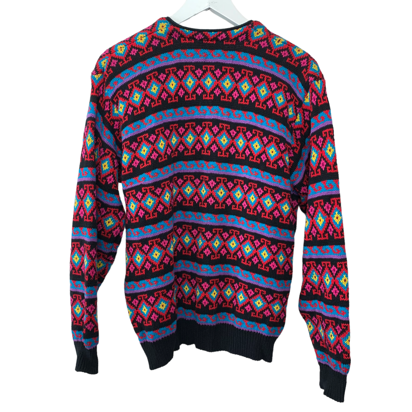 Vintage 80s Cutter L.T.D. Chunky Knit Cardigan Sweater Medium Cotton