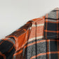 Neuse Orange Plaid Shirt Jacket Shacket Quilted Flannel Medium