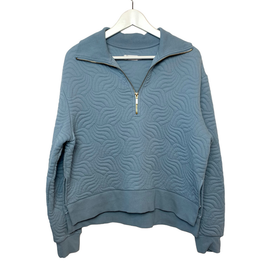 Carve Designs Pomona Pullover Half Zip Sweatshirt Blue Small