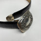 Vintage 90s Brighton Brown Leather Square Buckle Belt