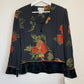90s Karin Stevens New with Tags Maxi Dress with Matching Jacket Floral and Velvet Medium