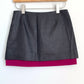 New with tags Diane von Furstenberg Elley Mini Skirt Y2K Style Black and Berry Size 0